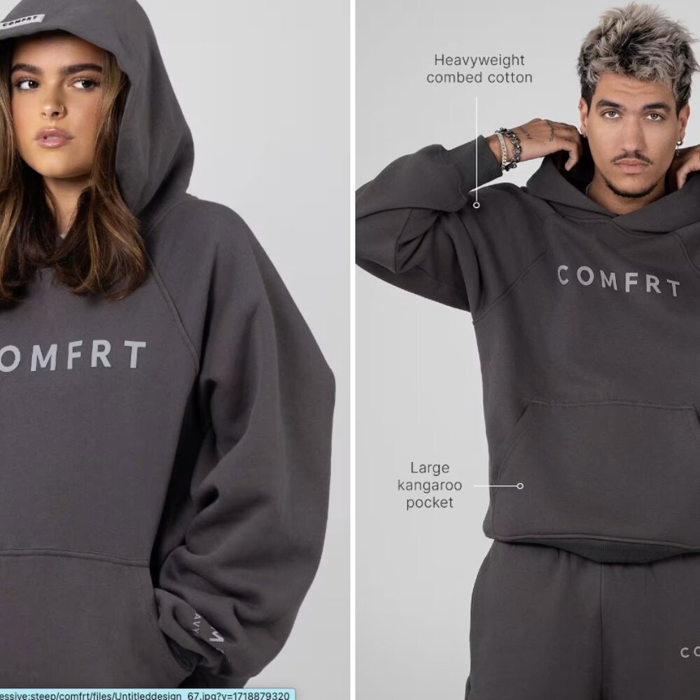 Tranquil Hoodie Comfrt (charcoal)